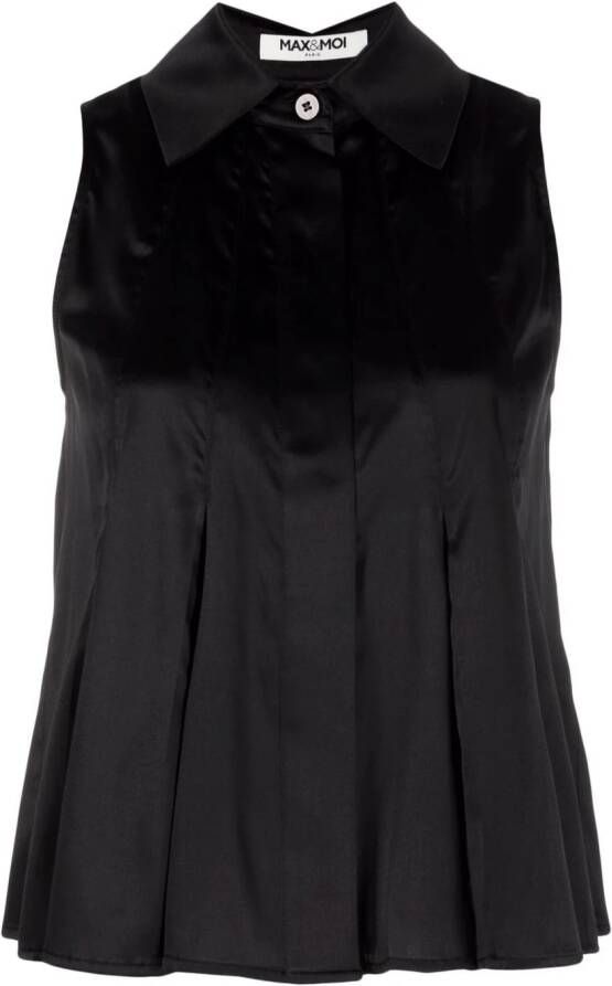 Max & Moi Zijden blouse Zwart - Foto 1