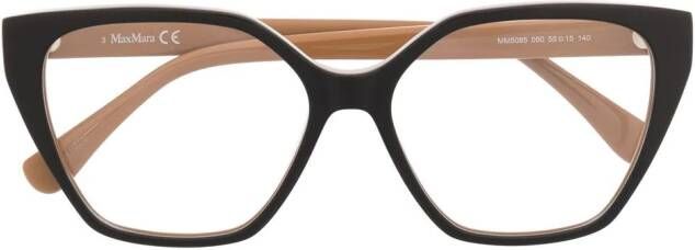Max Mara Eyewear Bril met geometrisch montuur Zwart
