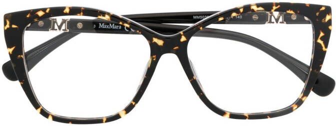 Max Mara Eyewear Bril met vierkant montuur Bruin