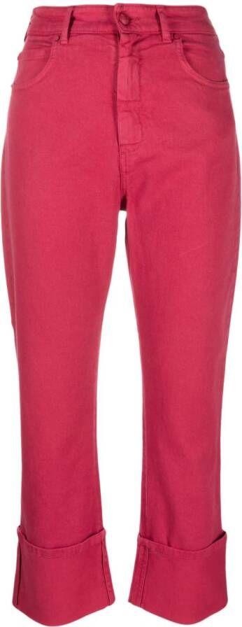 Max Mara Jeans met wijde pijpen Roze