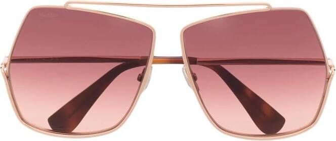 Max Mara Eyewear Zonnebril met piloten montuur Goud