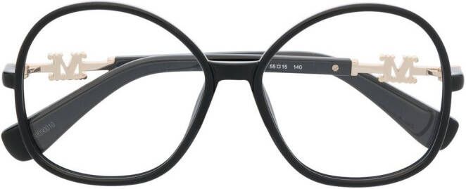 Max Mara Eyewear Zonnebril met rond montuur Zwart