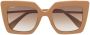 Max Mara Eyewear Zonnebril met vierkant montuur Bruin - Thumbnail 1
