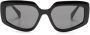 Max Mara Eyewear Zonnebril met vierkant montuur Zwart - Thumbnail 1