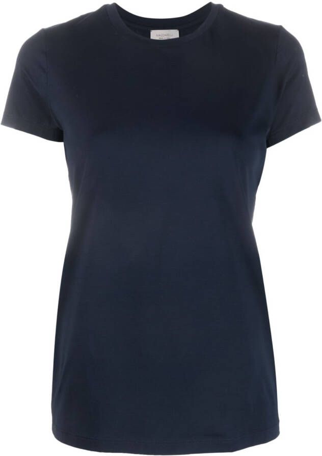Mazzarelli T-shirt met ronde hals Blauw
