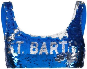 MC2 Saint Barth Bikini met pailletten Blauw