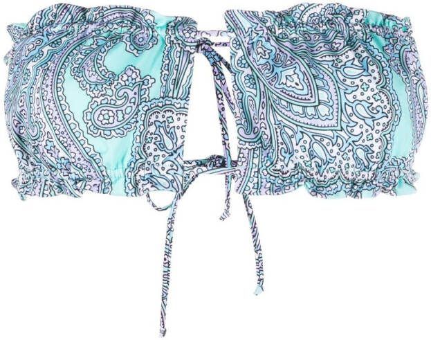 MC2 Saint Barth Bikinitop met paisley-print Groen