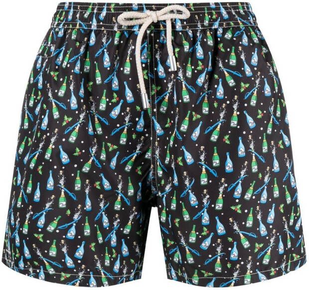MC2 Saint Barth Zwembroek met print Zwart