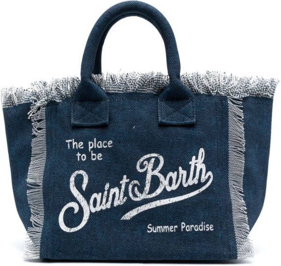 MC2 Saint Barth Colette canvas strandtas Blauw
