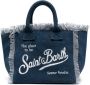 MC2 Saint Barth Colette canvas strandtas Blauw - Thumbnail 1