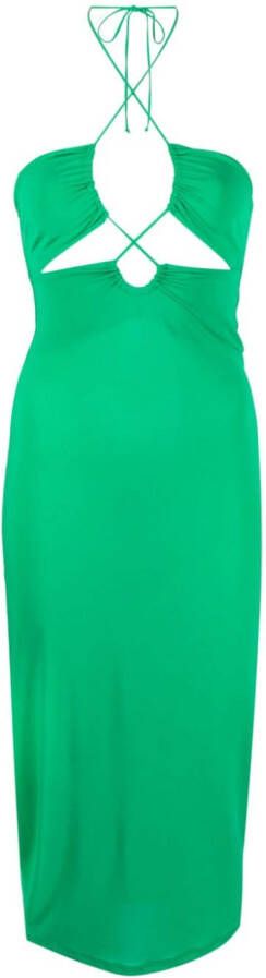 MC2 Saint Barth Midi-jurk met uitgesneden detail Groen