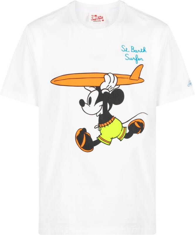 MC2 Saint Barth T-shirt met geborduurd logo Wit