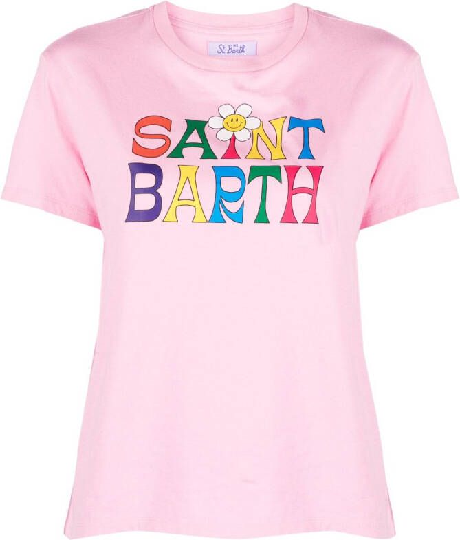MC2 Saint Barth T-shirt met borduurwerk Roze
