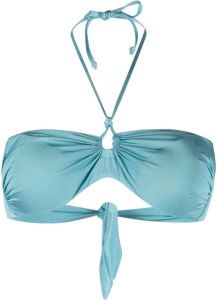 MC2 Saint Barth Bikinitop met gesmockt detail Blauw