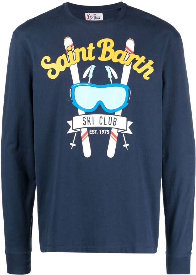 MC2 Saint Barth T-shirt met print Blauw