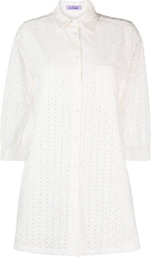 MC2 Saint Barth Broderie anglaise blouse Wit