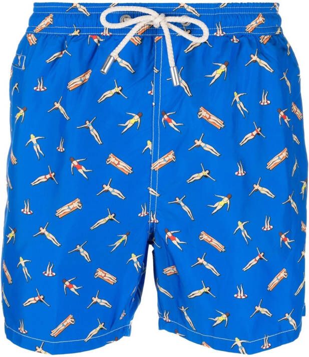 MC2 Saint Barth Zwembroek met print Blauw