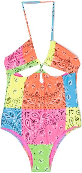 MC2 Saint Barth Kids Badpak met bandanaprint Roze