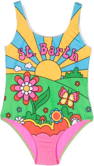 MC2 Saint Barth Kids Badpak met print Roze