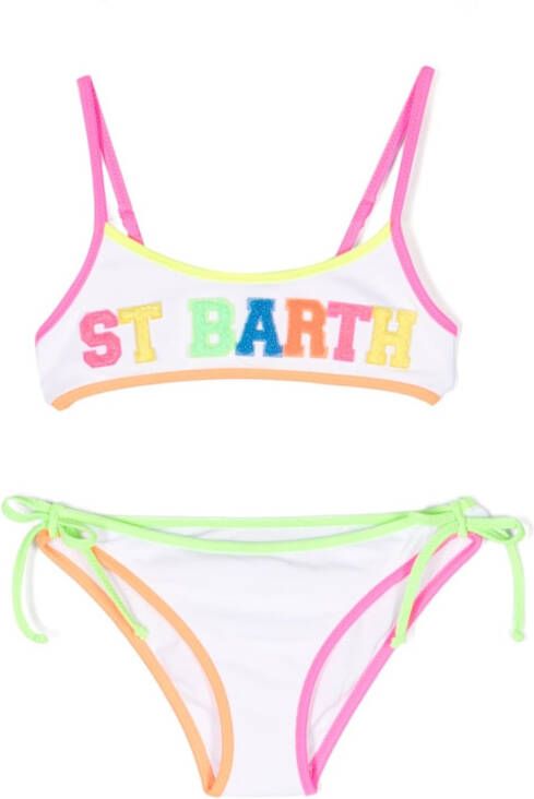 MC2 Saint Barth Kids Bikini met contrasterende afwerking Wit