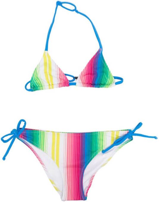 MC2 Saint Barth Kids Bikini met regenboogprint Wit