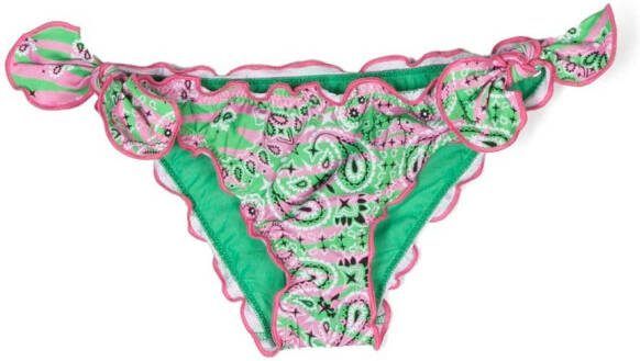 MC2 Saint Barth Kids Bikinislip met zebraprint Groen
