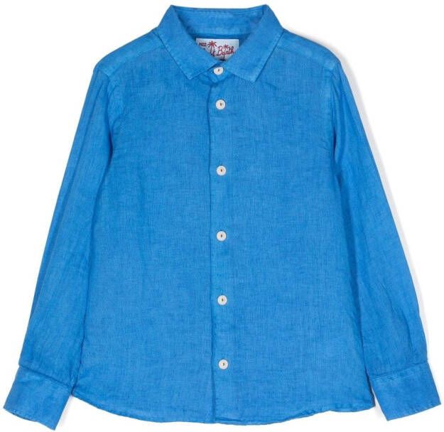MC2 Saint Barth Kids Button-up shirt Blauw