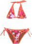 MC2 Saint Barth Kids Bikini met bloe print Rood - Thumbnail 1