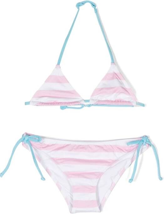 MC2 Saint Barth Kids Gestreepte bikini Roze