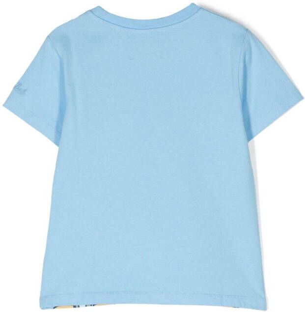 MC2 Saint Barth Kids T-shirt met grafische print Blauw