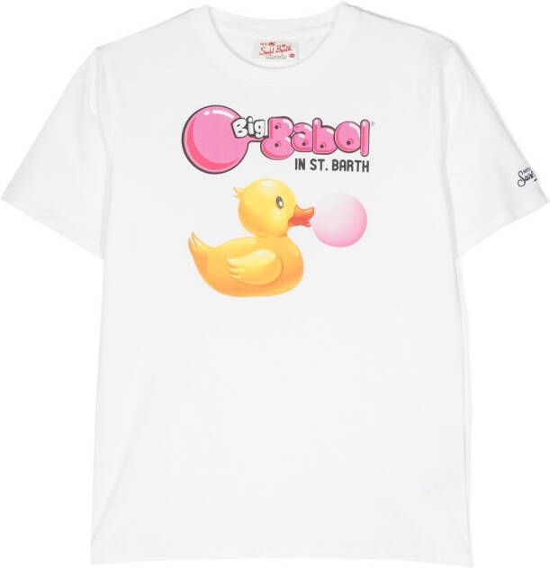 MC2 Saint Barth Kids T-shirt met grafische print Wit