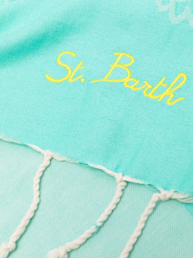 MC2 Saint Barth Kids Handdoek met paisley-print Groen