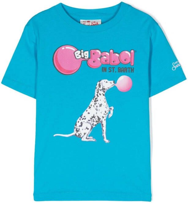 MC2 Saint Barth Kids T-shirt met print Blauw