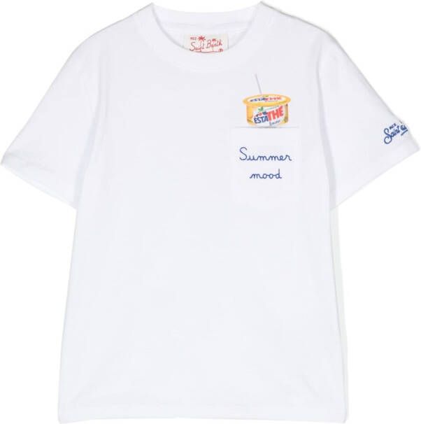 MC2 Saint Barth Kids T-shirt met print Wit