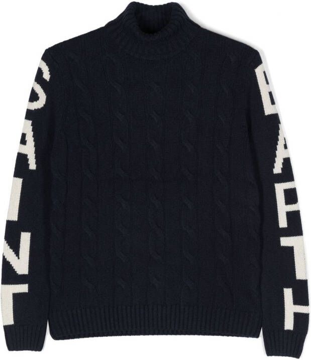 MC2 Saint Barth Kids Trui met logo Blauw