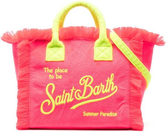 MC2 Saint Barth Kids Shopper met logoprint Roze