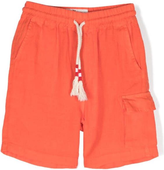 MC2 Saint Barth Kids Linnen shorts Oranje