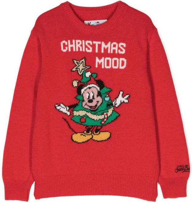 MC2 Saint Barth Kids Intarsia trui Rood