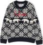 MC2 Saint Barth Kids Intarsia trui Blauw - Thumbnail 1