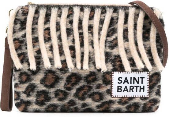 MC2 Saint Barth Schoudertas met luipaardprint Bruin