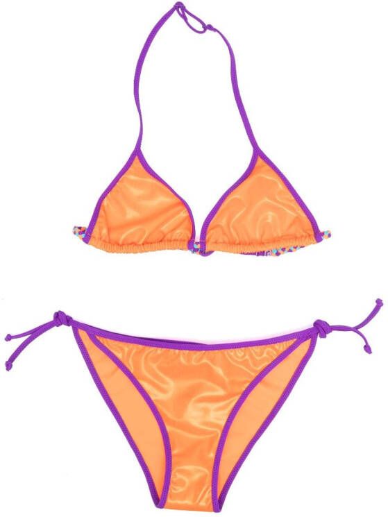 MC2 Saint Barth Kids Triangel bikini Oranje