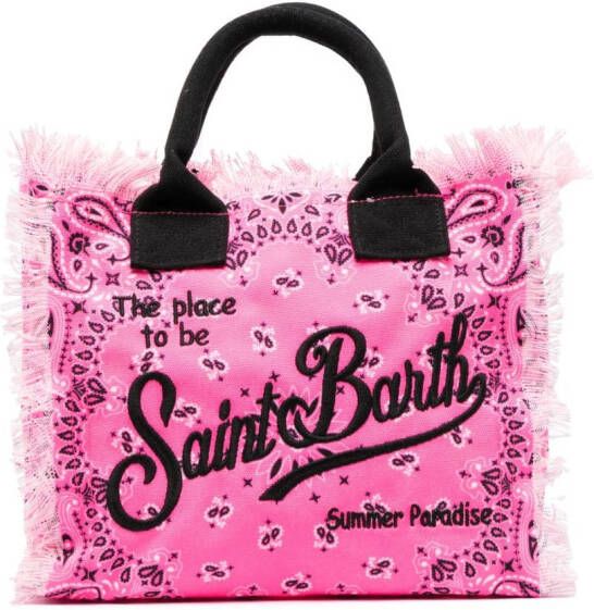 MC2 Saint Barth Kids Canvas strandtas Roze