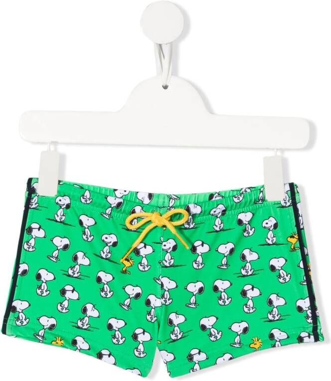 MC2 Saint Barth Kids x Peanuts zwembroek met print Groen