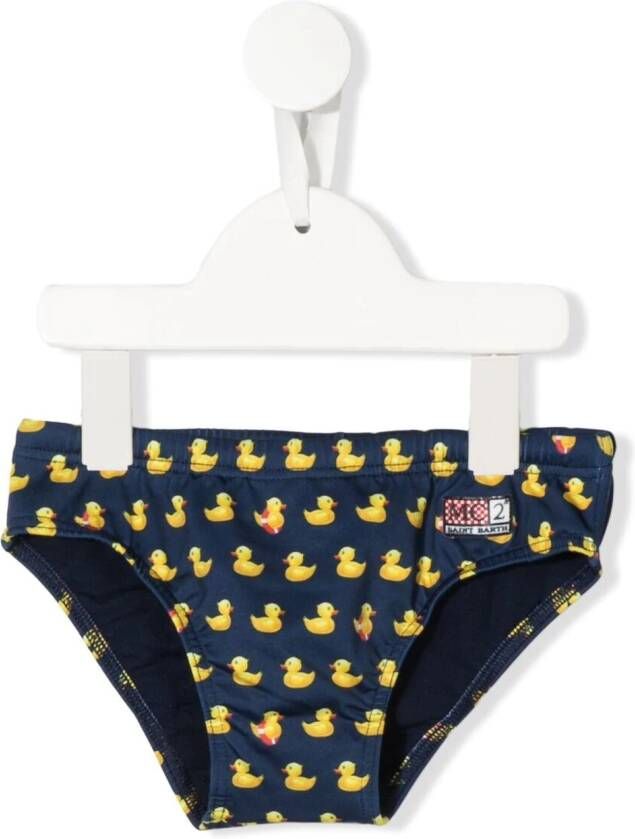 MC2 Saint Barth Kids Zwembroek met patroon Blauw