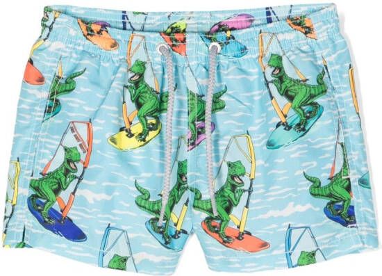 MC2 Saint Barth Kids Zwembroek met print Blauw