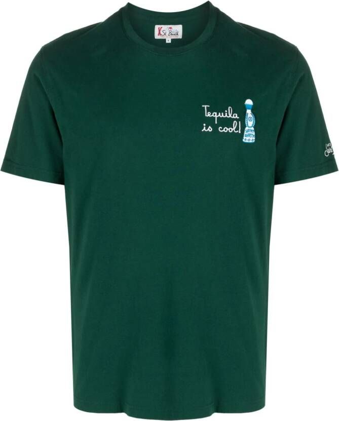 MC2 Saint Barth T-shirt met geborduurd logo Groen