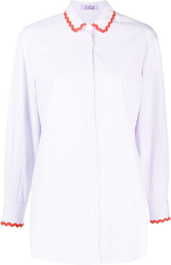 MC2 Saint Barth Blouse met geborduurd logo Wit