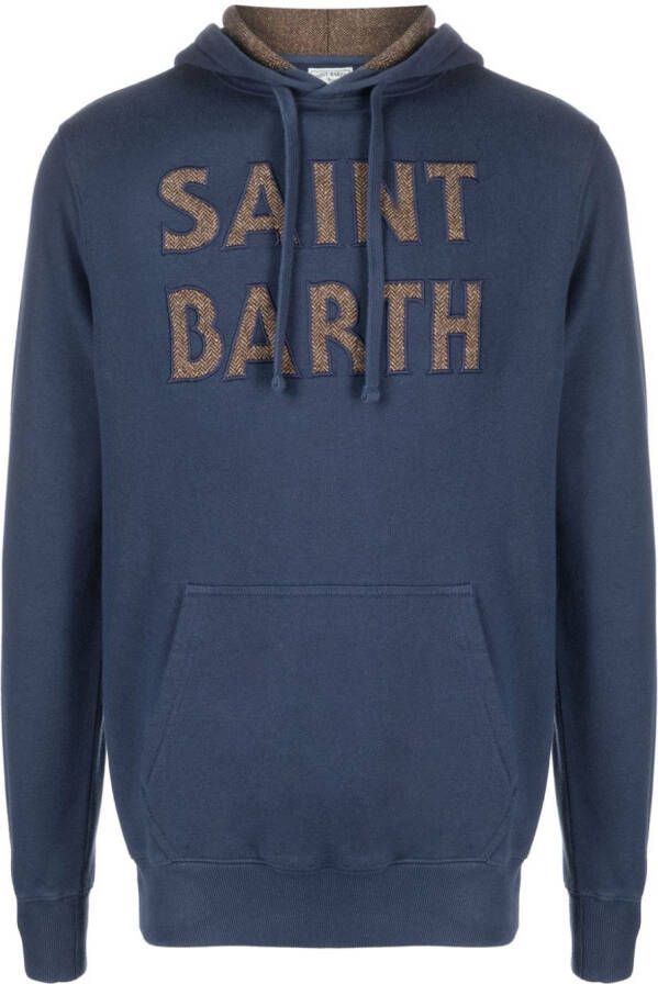 MC2 Saint Barth Hoodie met logopatch Blauw