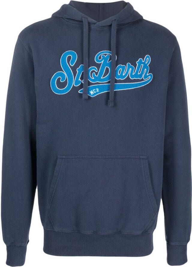 MC2 Saint Barth Hoodie met logopatch Blauw