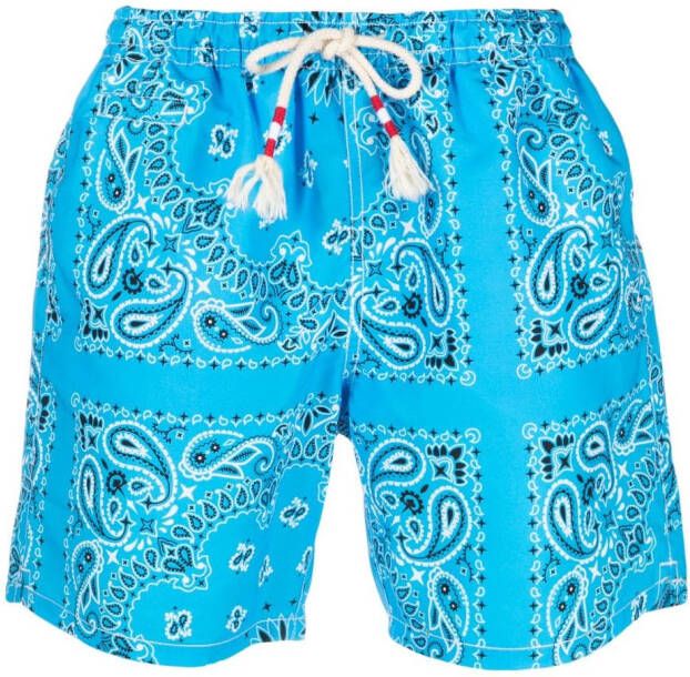 MC2 Saint Barth Zwembroek met paisley-print Blauw